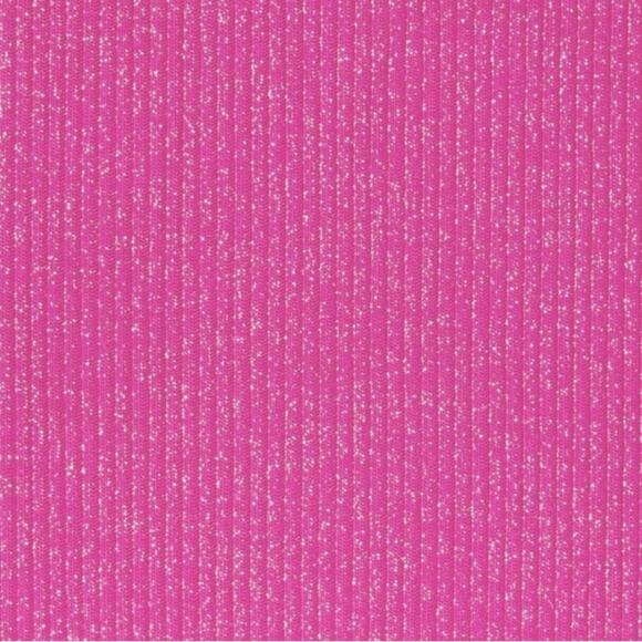 SKIMS | Ribbed Long Slip Maci Dress Fuchsia Foil Pink Shimmer Lounge Large - Picture 3 of 8